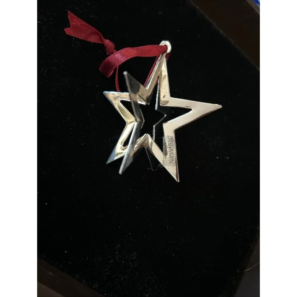 Set Of Five (5) Restoration Hardware Star Christmas Ornaments